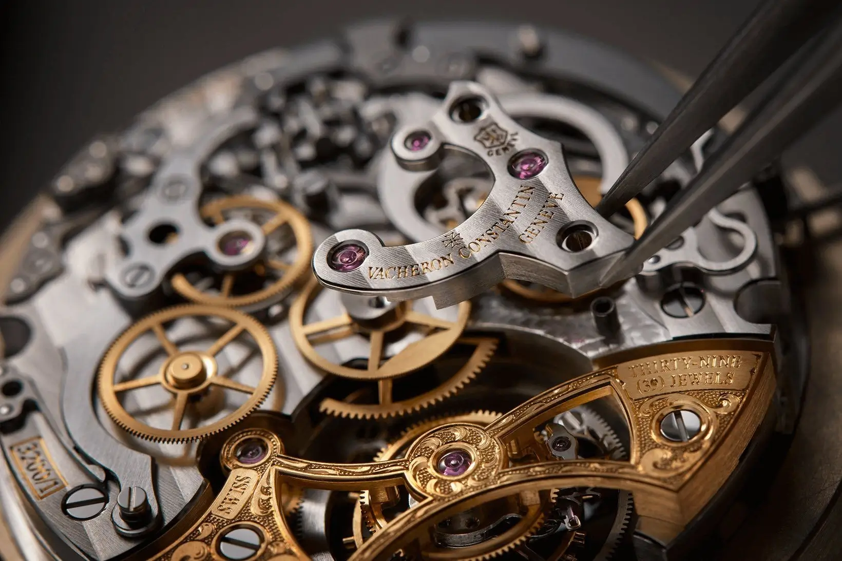 A beautiful close-up of a watch movement.